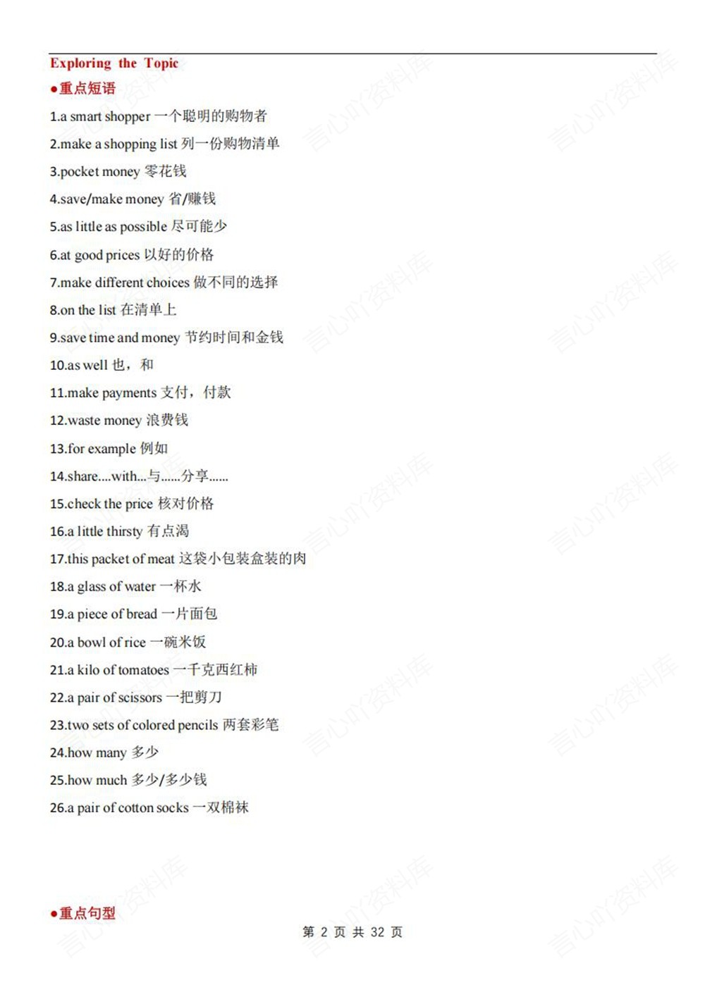 初中英语-七年级下仁爱版单元重点知识归纳新教材初一下册插图初中英语2