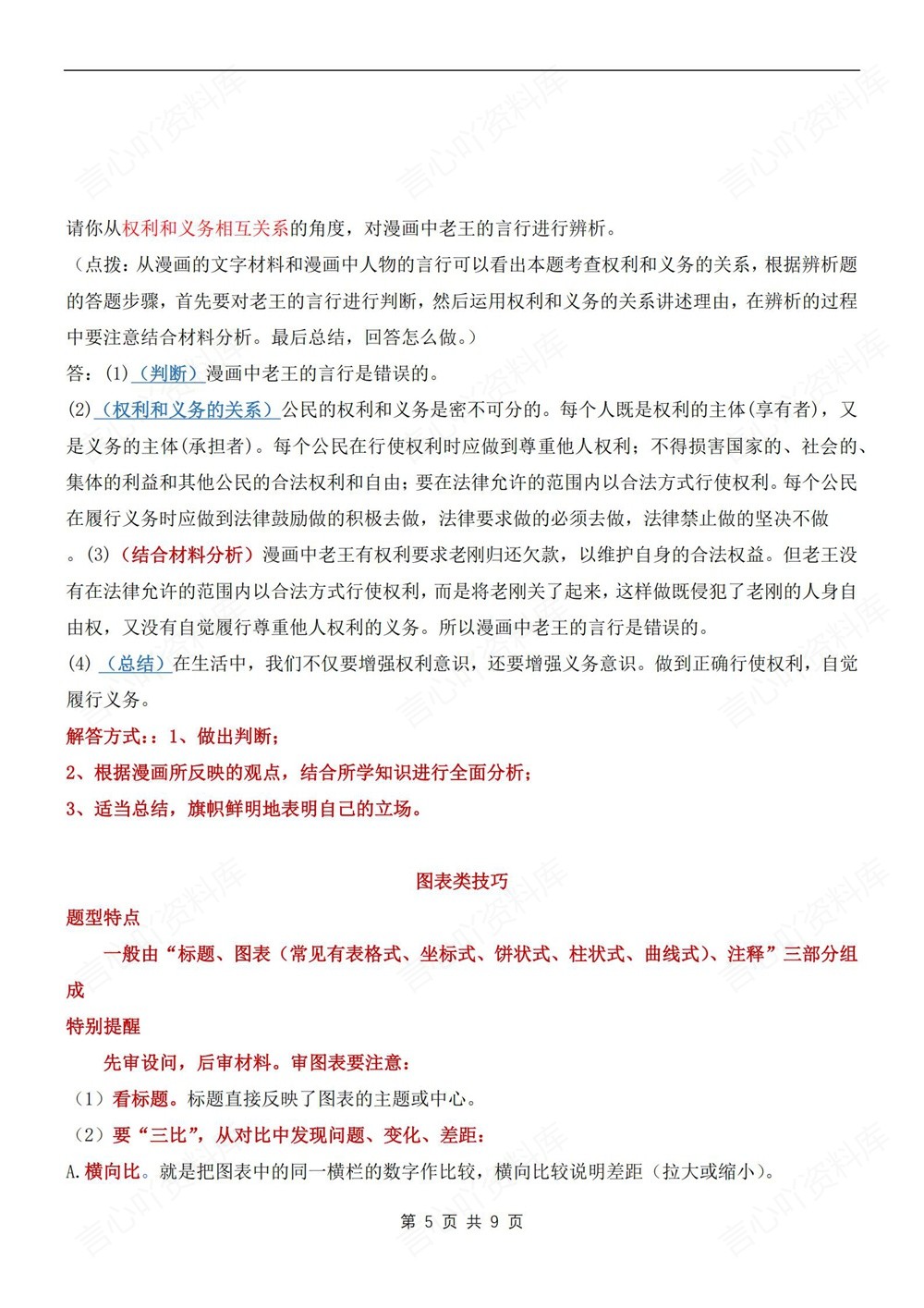 初中道法-七年级下各题型答题技巧方法新教材初一下册插图初中道法5