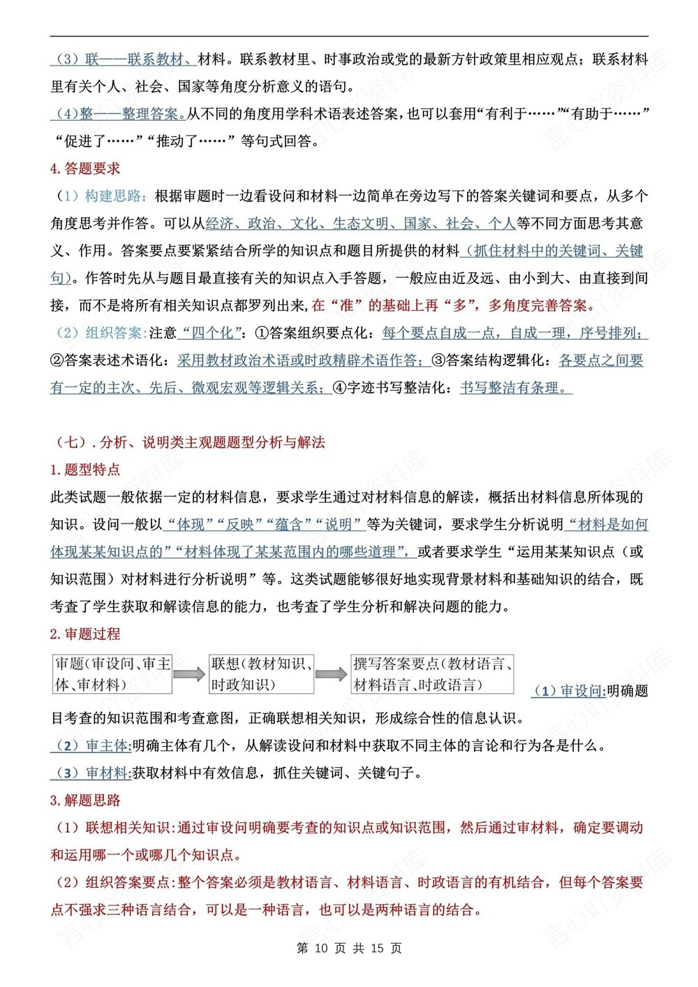 初中道法-新版中考常考题型答题思路方法中考知识专项梳理插图初中道法6