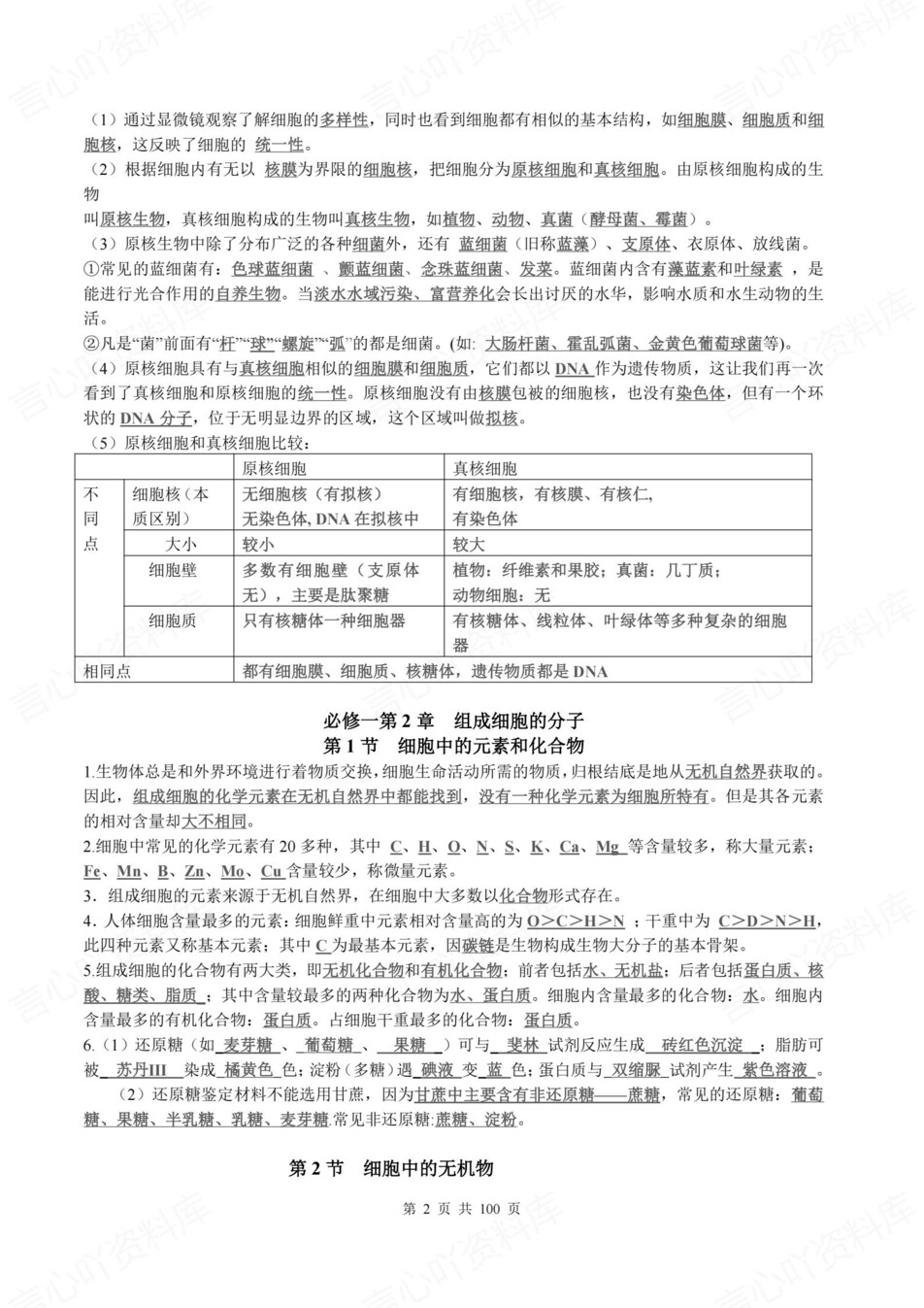 高中生物-必修选必高考逐章节内容梳理基础插图高中生物2