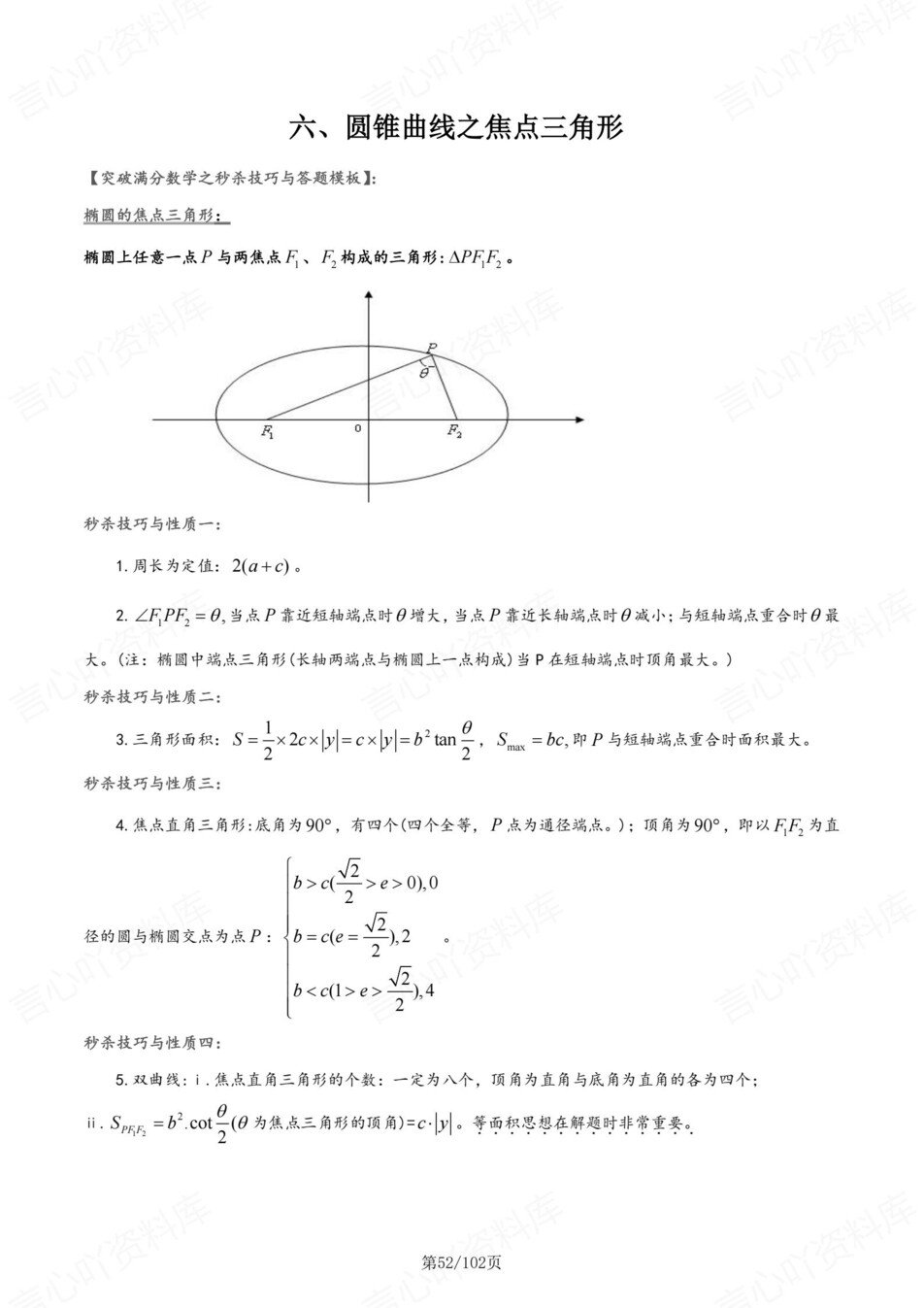 高中数学-圆锥曲线专项知识梳理技巧专项插图高中数学7