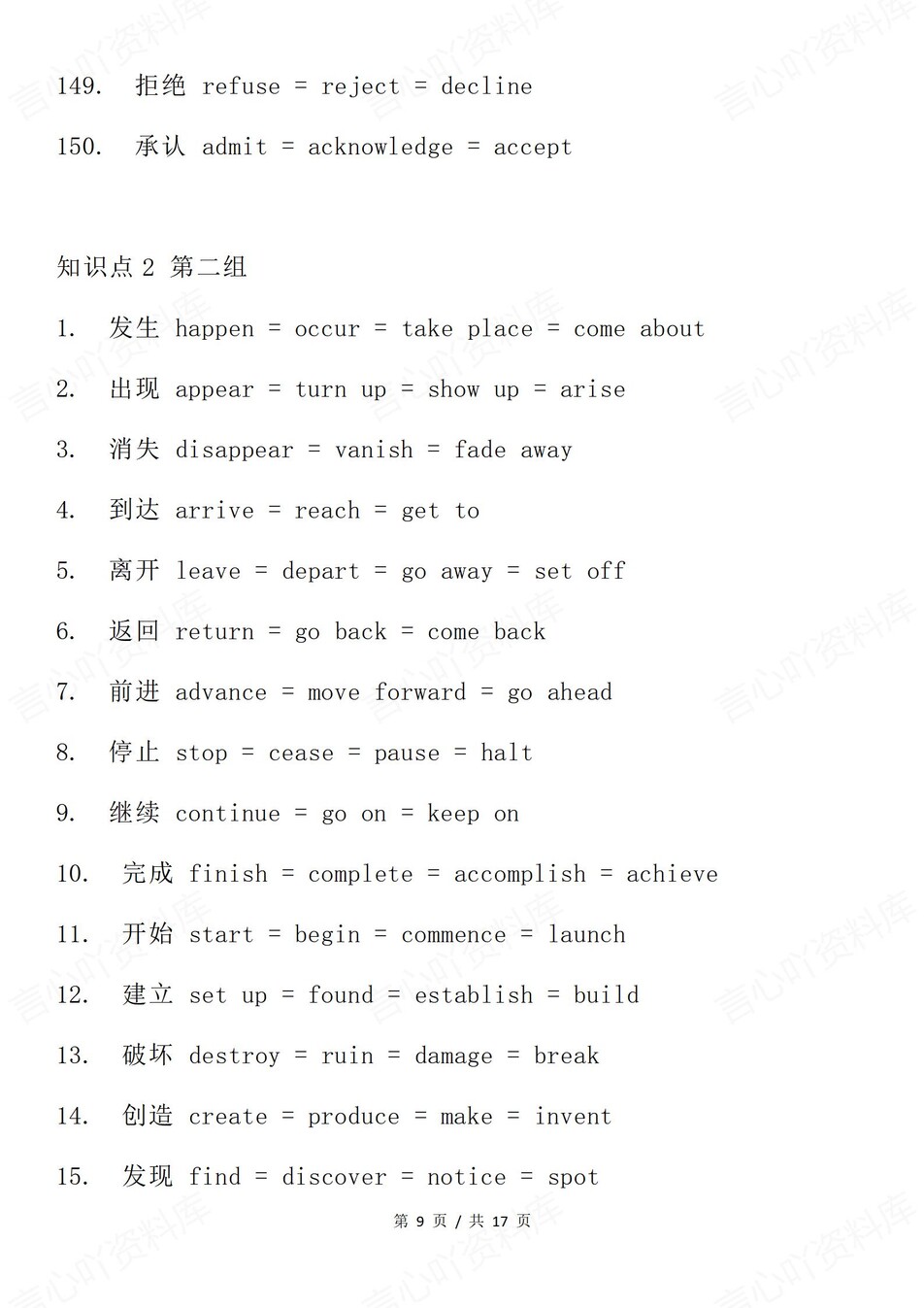 高中英语-阅读理解同义词汇梳理汇总插图高中英语5