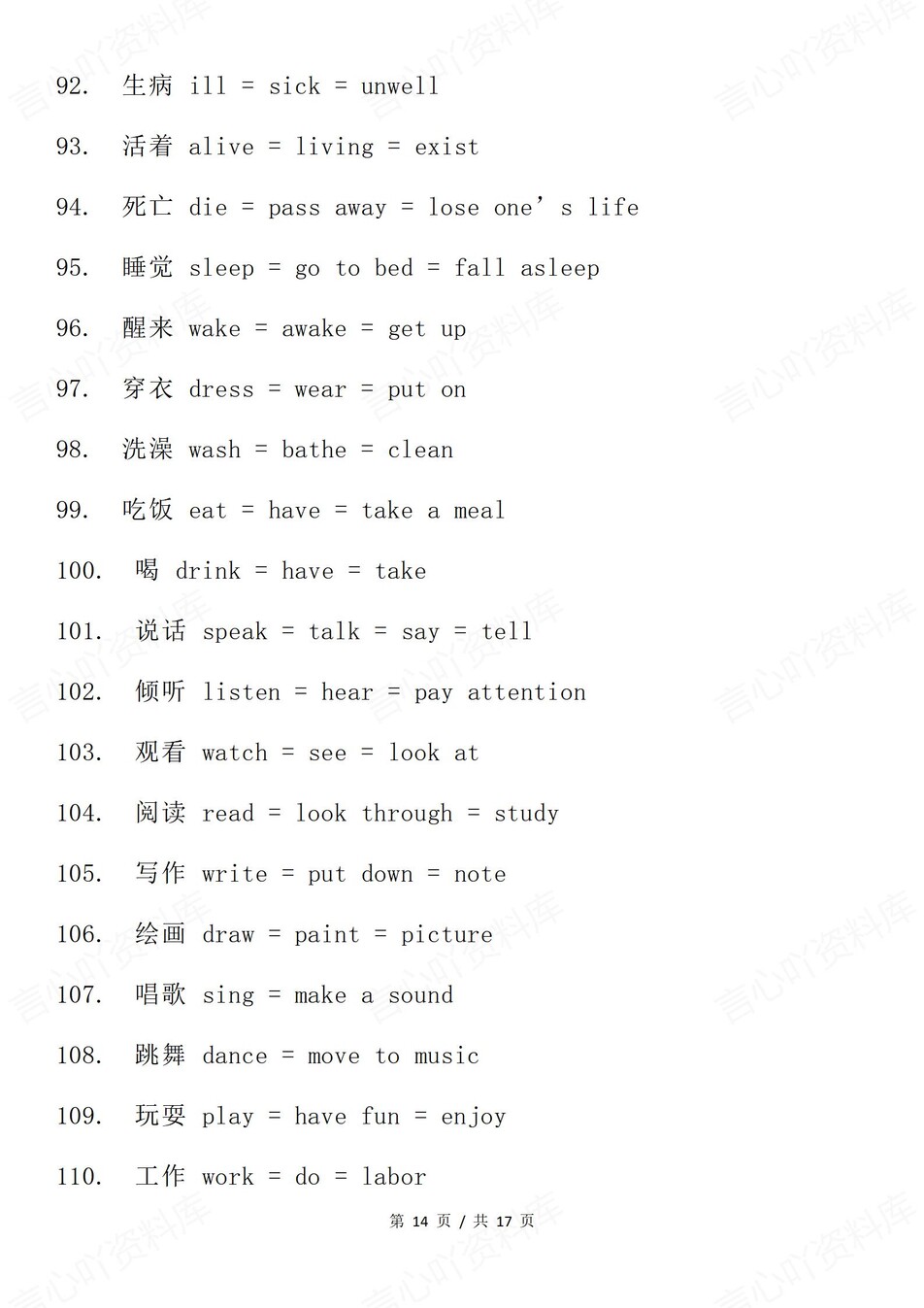 高中英语-阅读理解同义词汇梳理汇总插图高中英语7