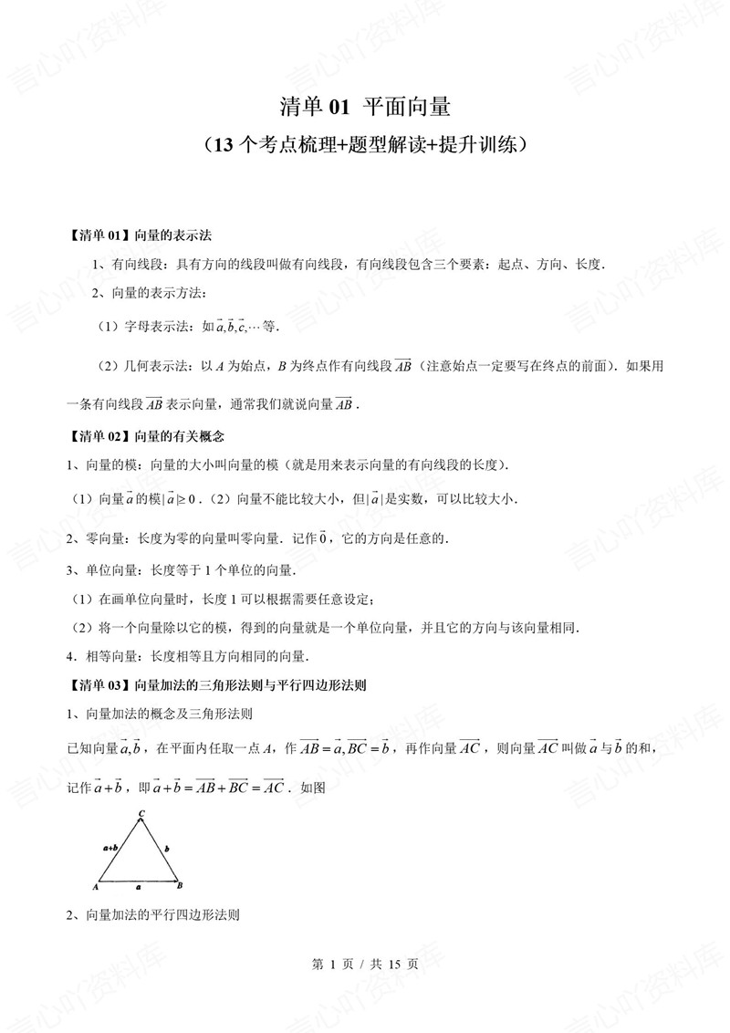 高中数学 | 高一下期中考点梳理知识清单苏教版插图高中考点专项1