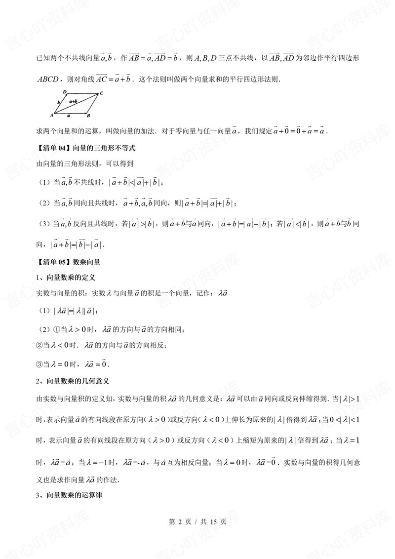 高中数学 | 高一下期中考点梳理知识清单苏教版插图高中考点专项2