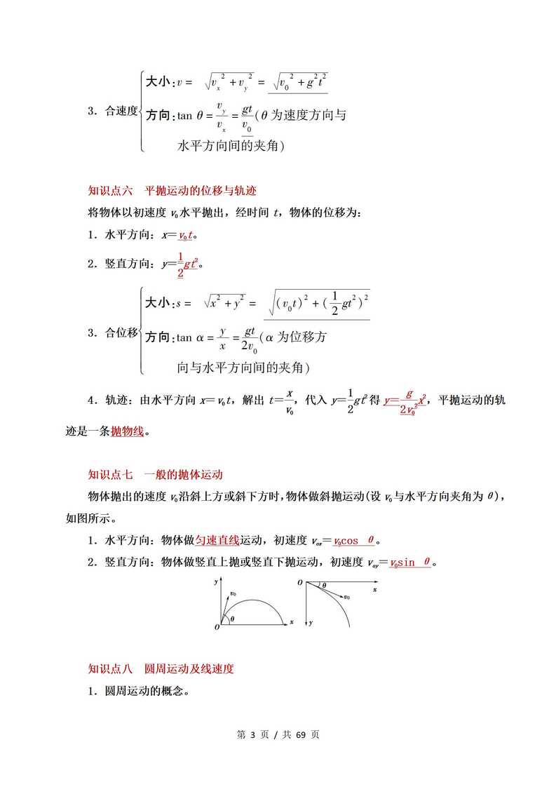 高中物理 | 高一下期中考点梳理知识清单人教版插图高中考点专项4