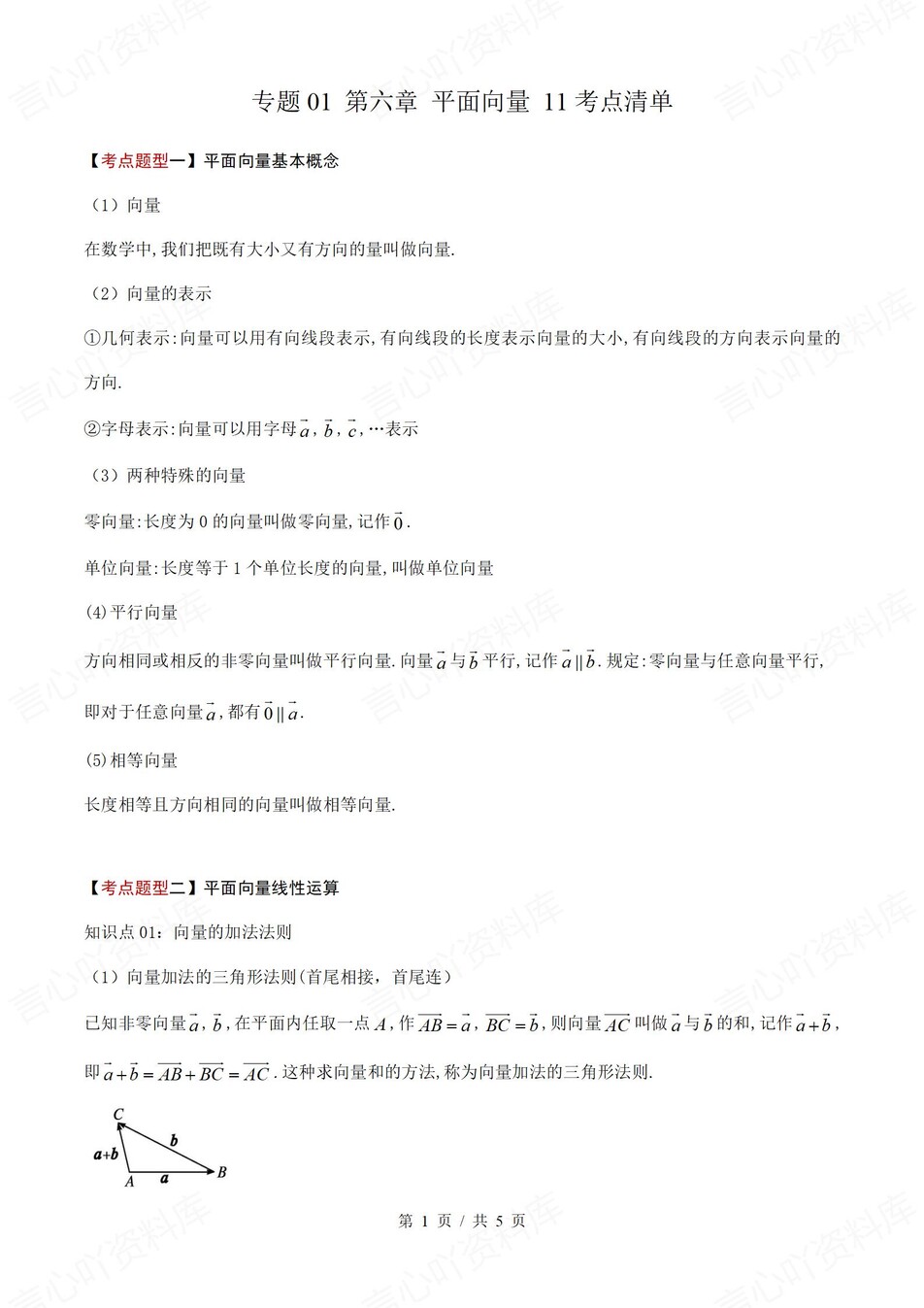 高中数学 | 高一下人教A版期末复习考点梳理知识清单试卷模拟插图高中考点专项2