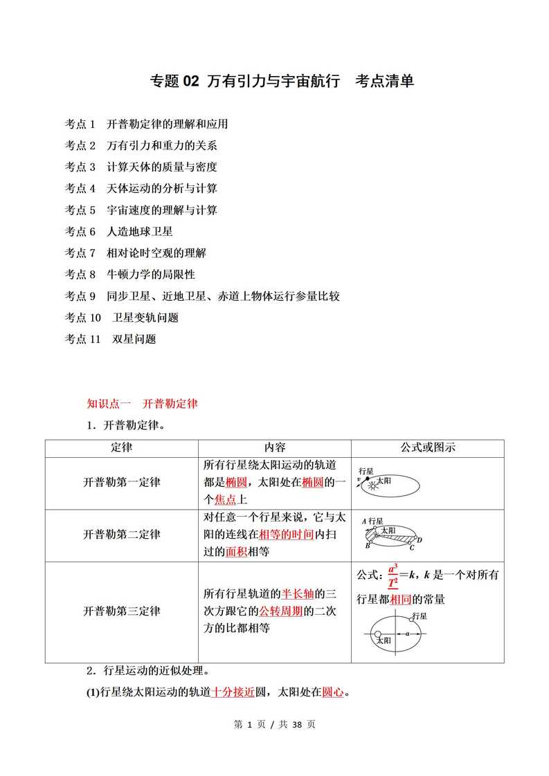 高中物理 | 高一下期中考点梳理知识清单人教版插图高中考点专项6