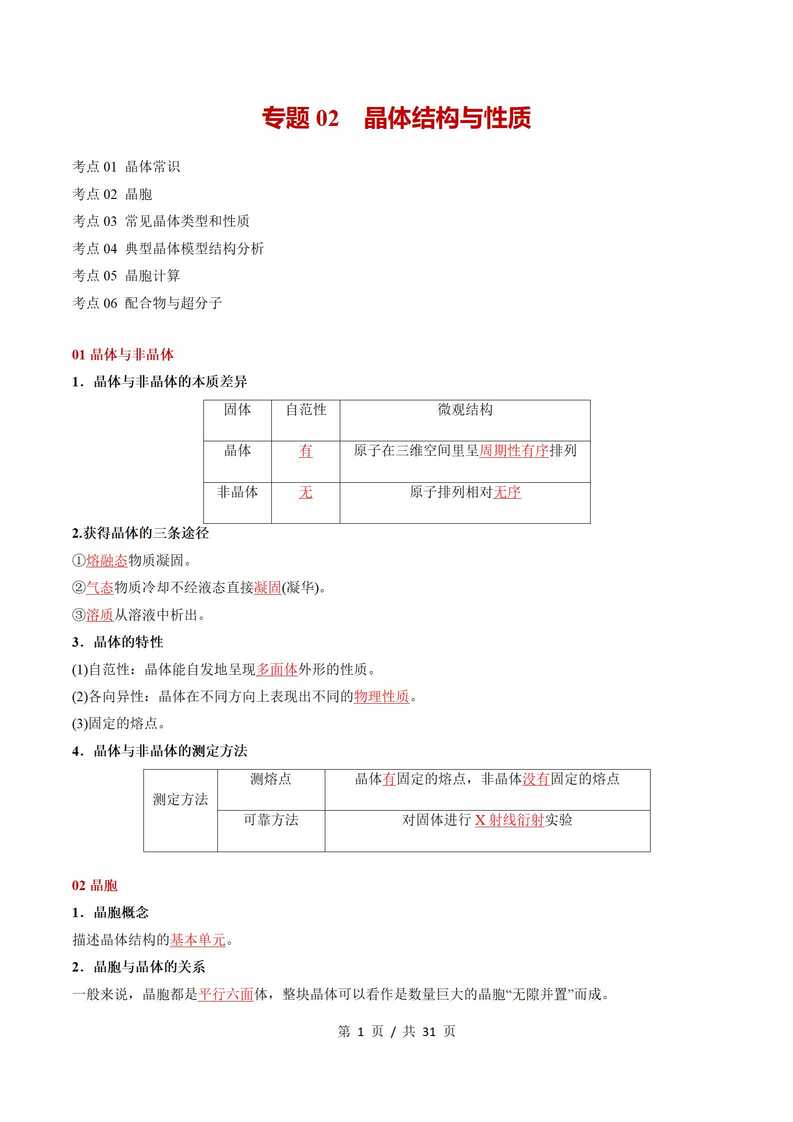 高中化学 | 高二下期中考点梳理知识清单人教版插图高中考点专项3