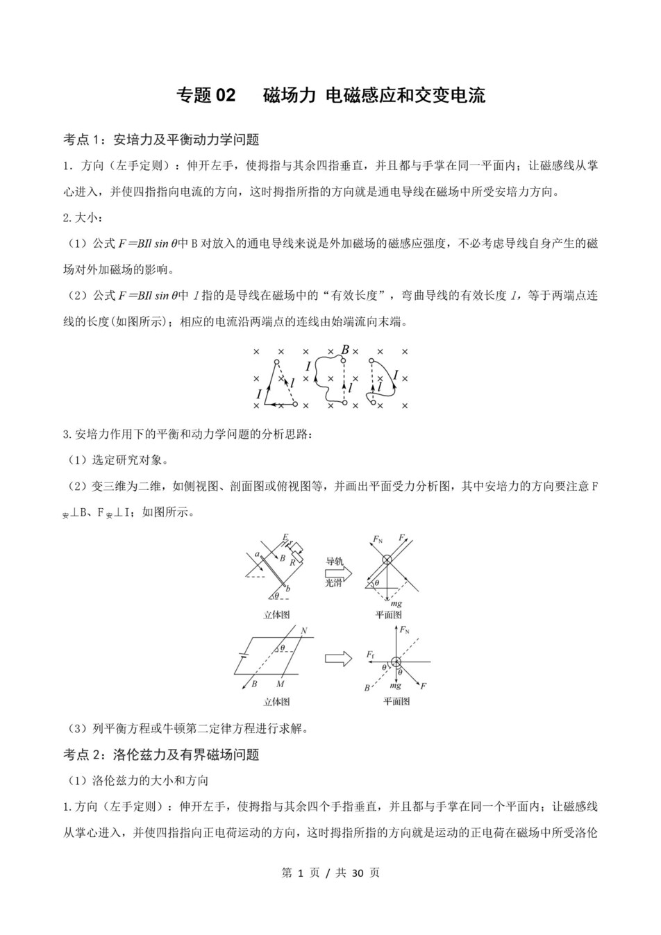 高中物理 | 高二下鲁科版期末复习考点梳理知识清单试卷模拟插图高中考点专项1