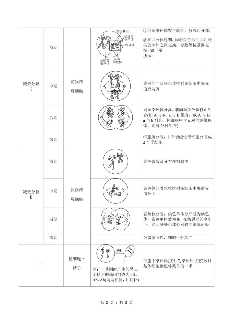 高中生物 | 高一下苏教版期末复习考点梳理知识清单试卷模拟插图高中考点专项2
