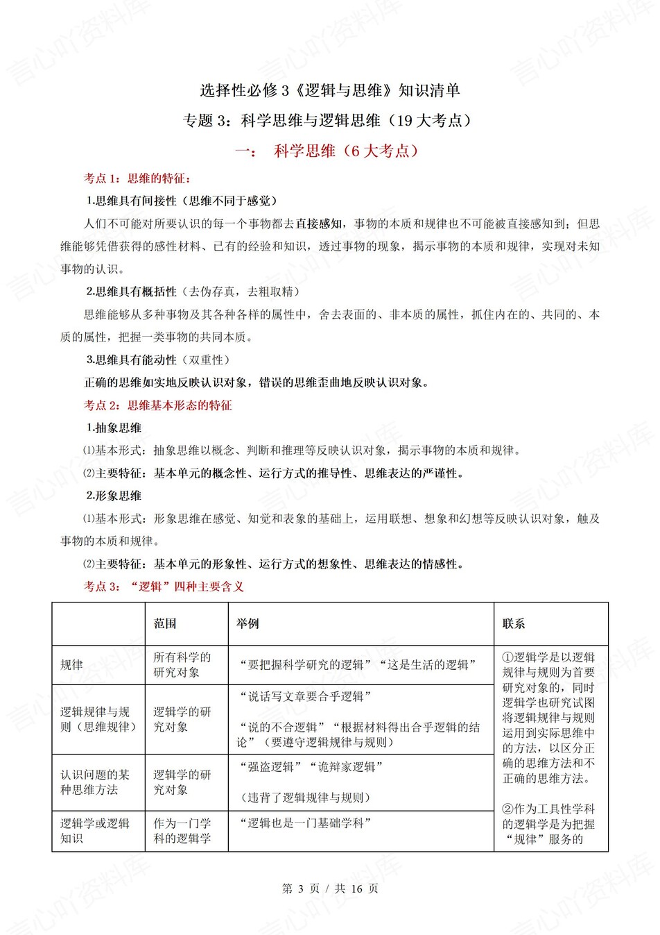 高中政治 | 高二下统编版期末复习考点梳理知识清单试卷模拟插图高中考点专项6