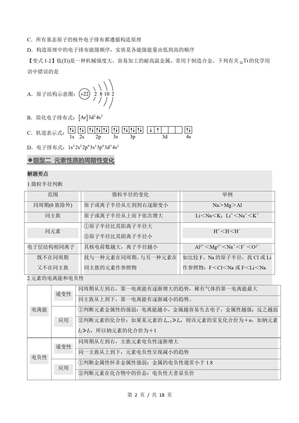 高中化学 | 高二下鲁科版期末复习考点梳理知识清单试卷模拟插图高中考点专项5