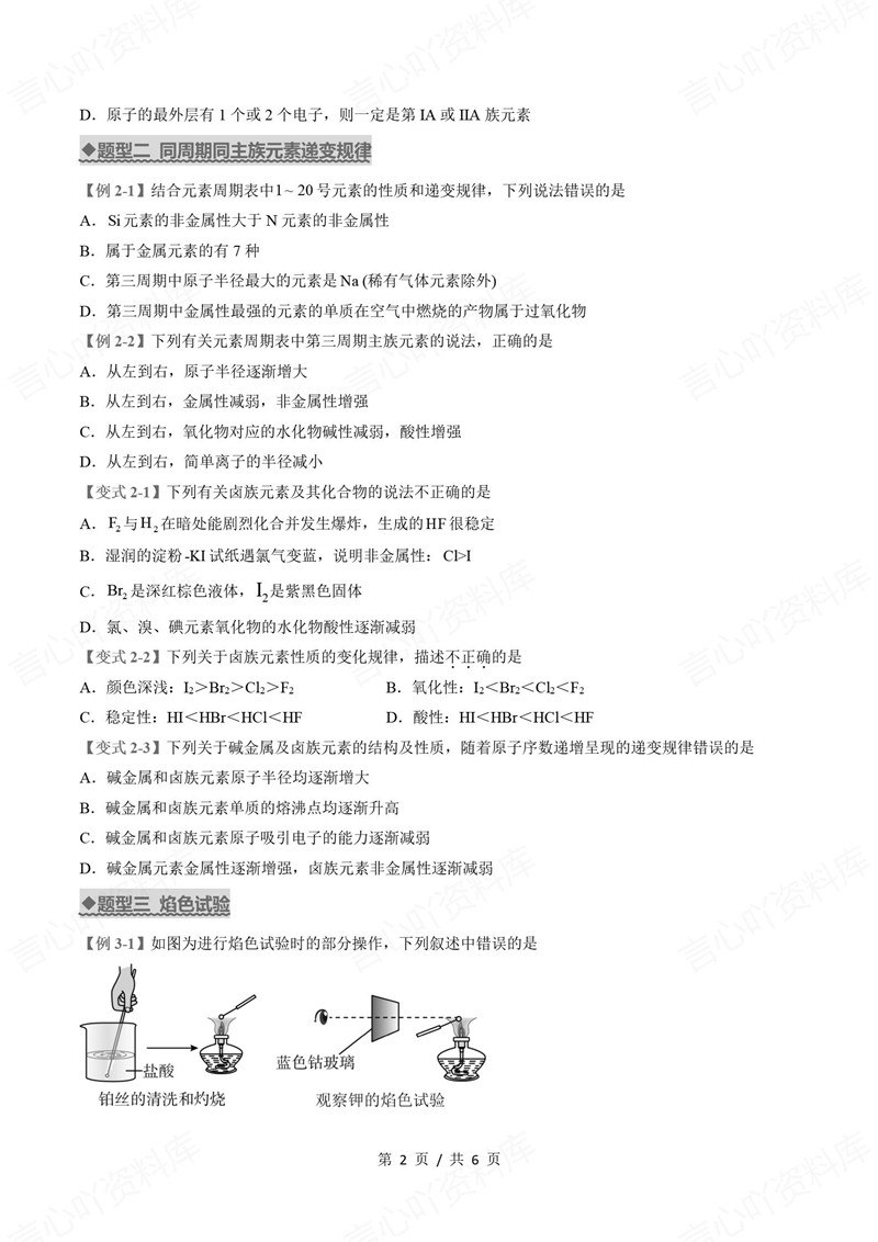 高中化学 | 高一下期中考点梳理知识清单鲁科版插图高中考点专项5