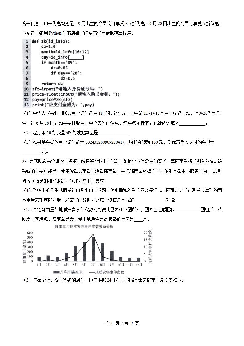 云南省2025年高中学业水平合格性考试信息技术真题试卷答案解析学考会考春考高考插图历年学考真题4