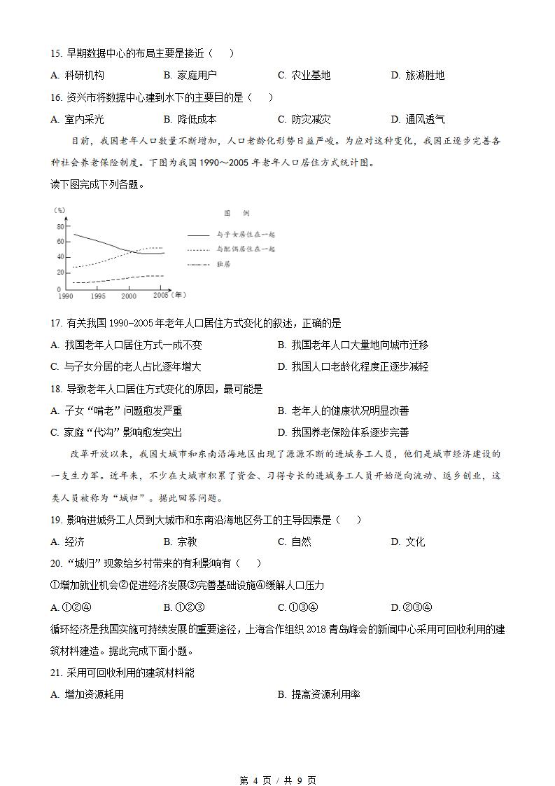 内蒙古2022年高中学业水平合格性考试地理真题试卷答案解析学考会考春考高考插图历年学考真题2