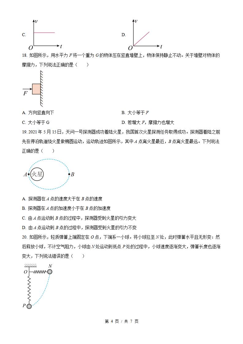 内蒙古2022年高中学业水平合格性考试物理真题试卷答案解析学考会考春考高考插图历年学考真题2