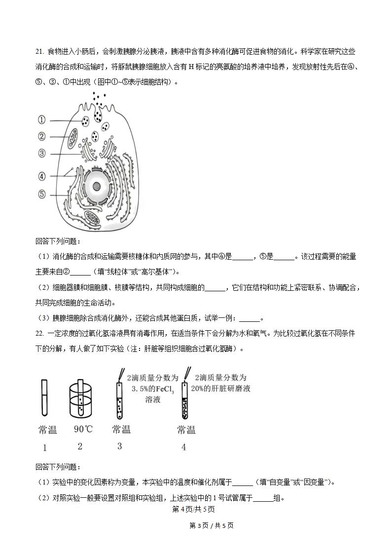 四川省2025年高中学业水平合格性考试生物6月真题试卷答案解析学考会考春考高考插图历年学考真题3