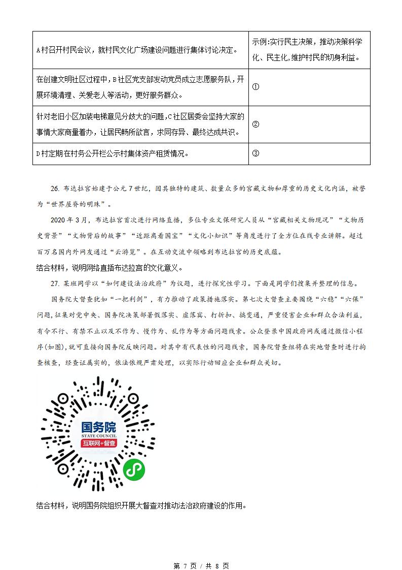 山东省2022年高中学业水平合格性考试政治冬季真题试卷答案解析学考会考春考高考插图历年学考真题5
