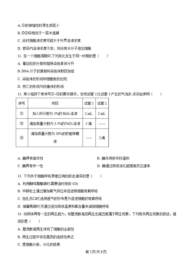 山东省2024年高中学业水平合格性考试生物夏季真题试卷答案解析学考会考春考高考插图历年学考真题1