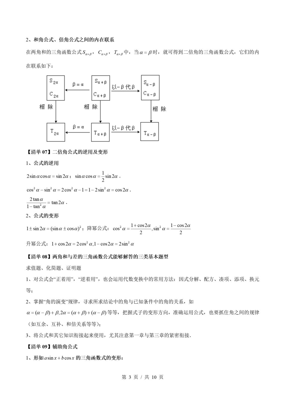 高中数学 | 高一下苏教版期末复习考点梳理知识清单试卷模拟插图高中考点专项3