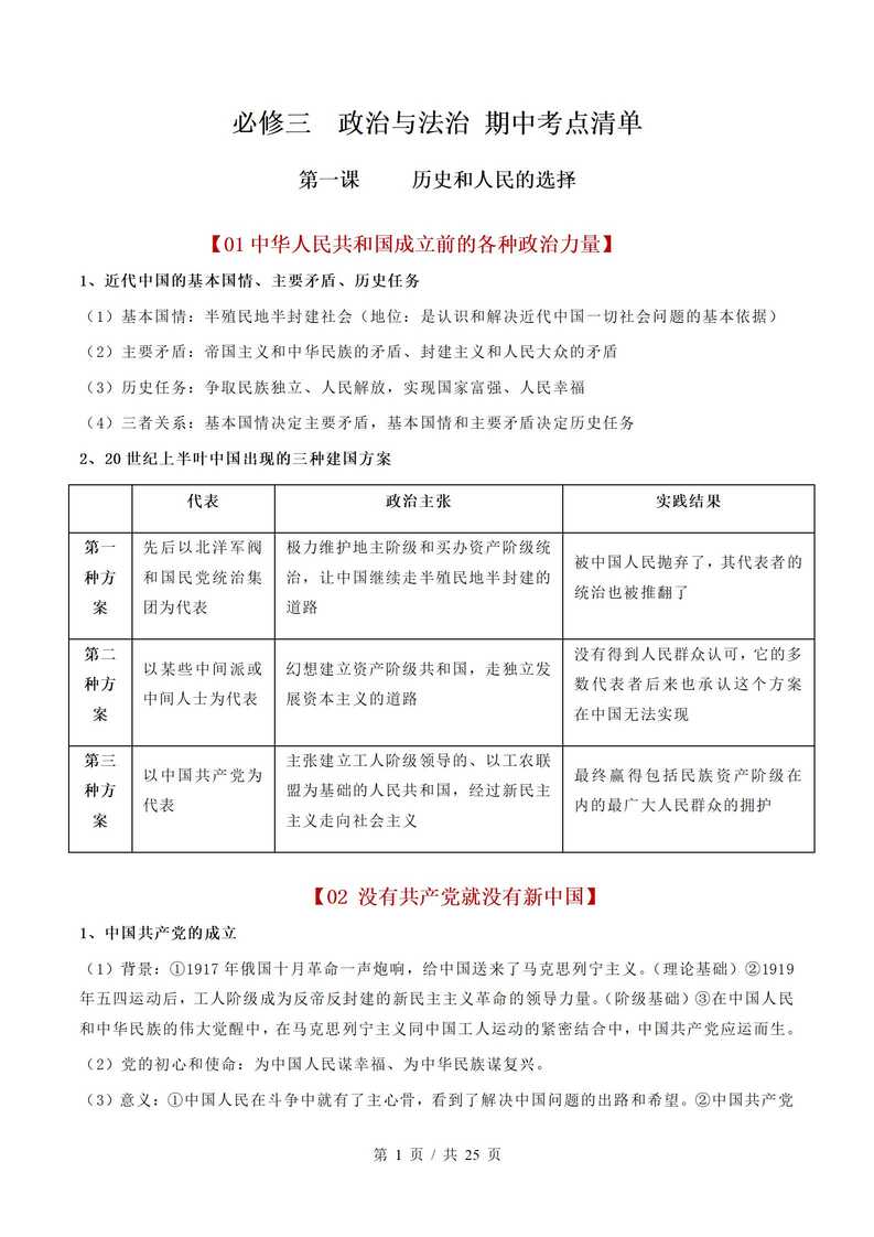 高中政治 | 高一下期中考点梳理知识清单统编版插图高中考点专项2
