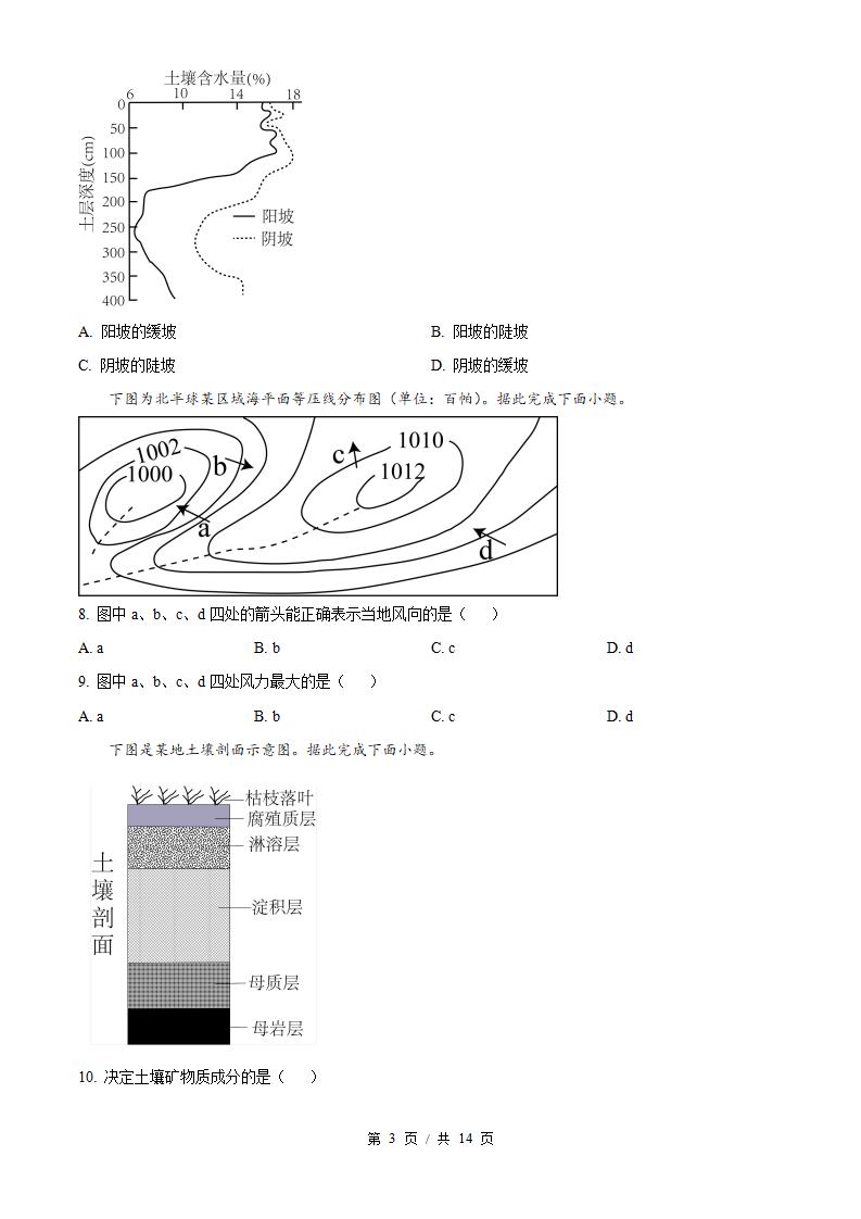 福建省2023年高中学业水平合格性考试地理真题试卷答案解析学考会考春考高考插图历年学考真题1