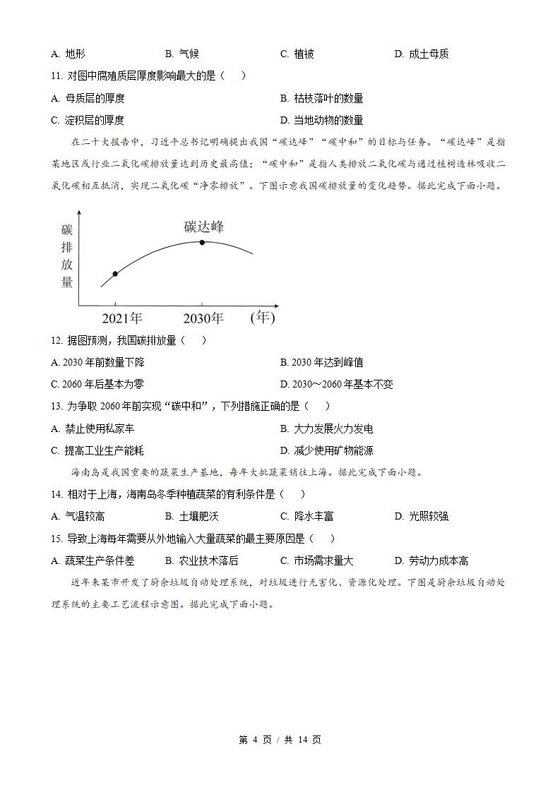 福建省2023年高中学业水平合格性考试地理真题试卷答案解析学考会考春考高考插图历年学考真题2