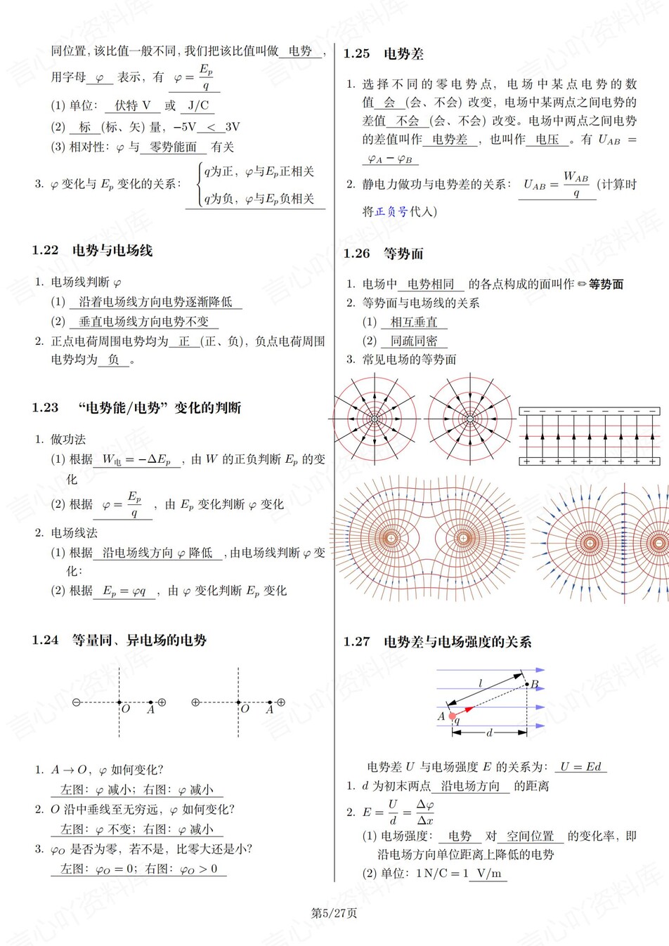 高中物理-必修三知识考点图示汇总专项复习梳理插图高中物理4