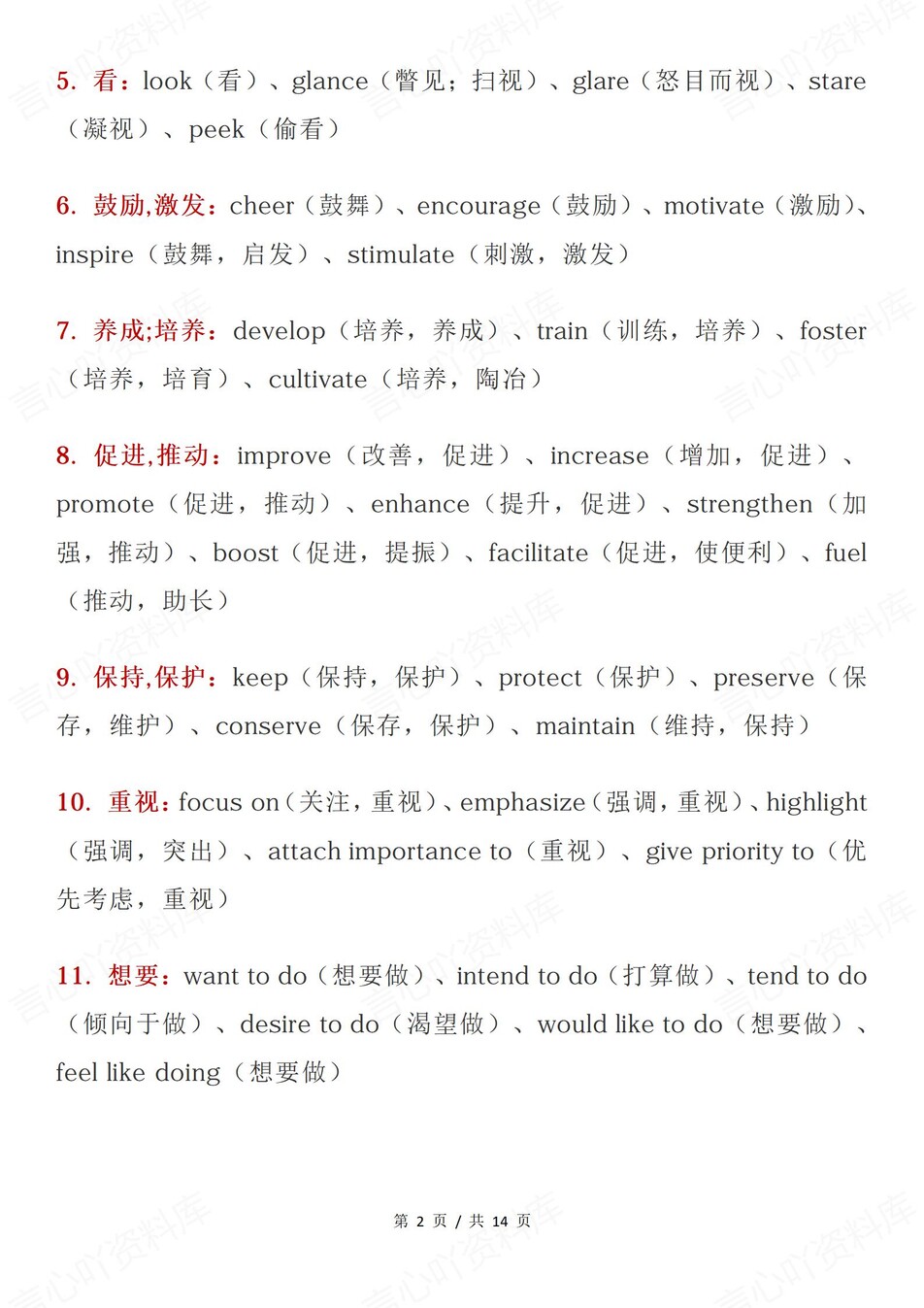 高中英语-阅读理解常见100组梳理专项知识归纳插图高中英语2