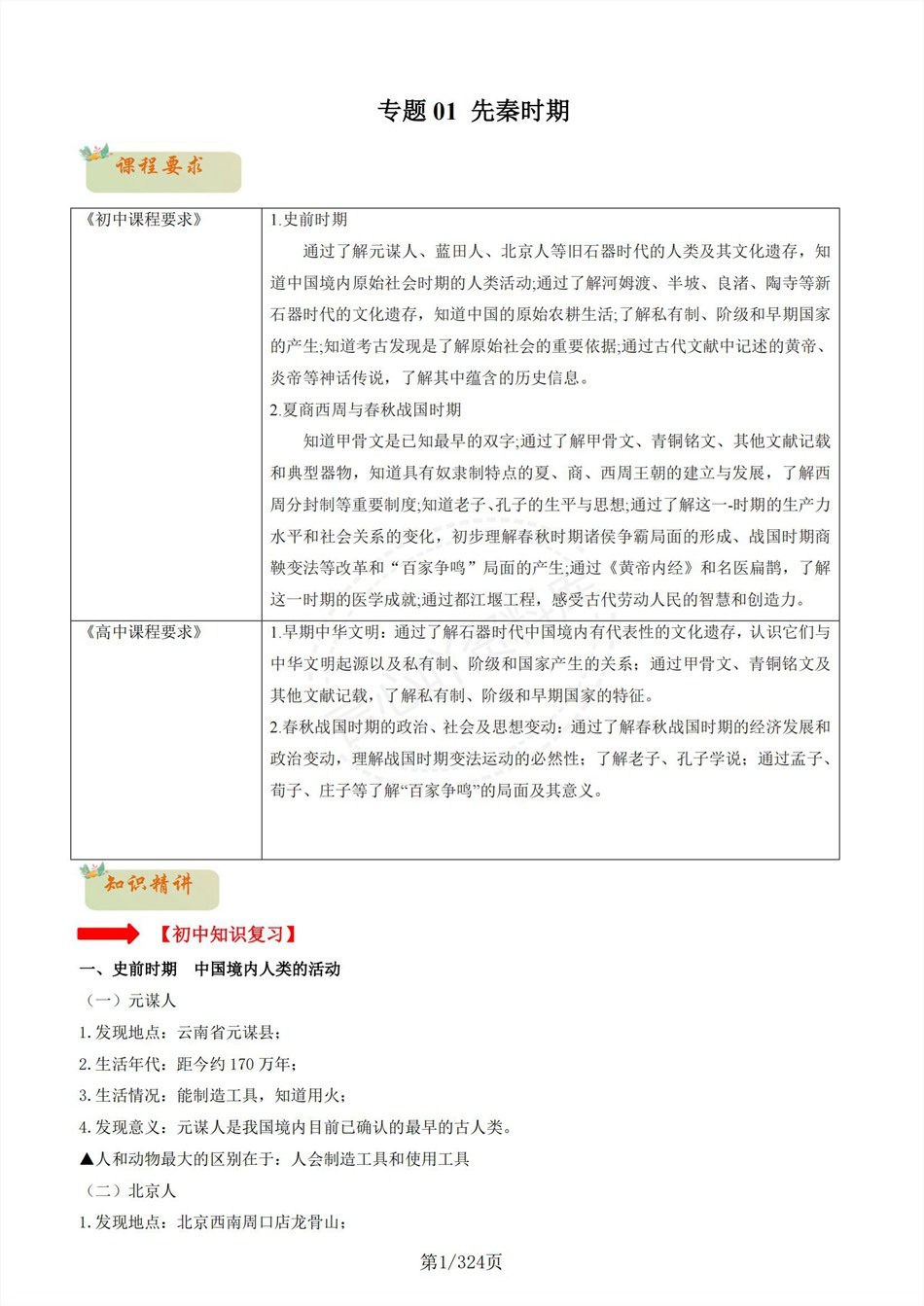 高中历史-新高一暑假衔接讲义统编版复习预习归纳讲练插图同步讲义专项2 高中历史-新高一暑假衔接讲义统编版复习预习归纳讲练插图同步讲义专项2
