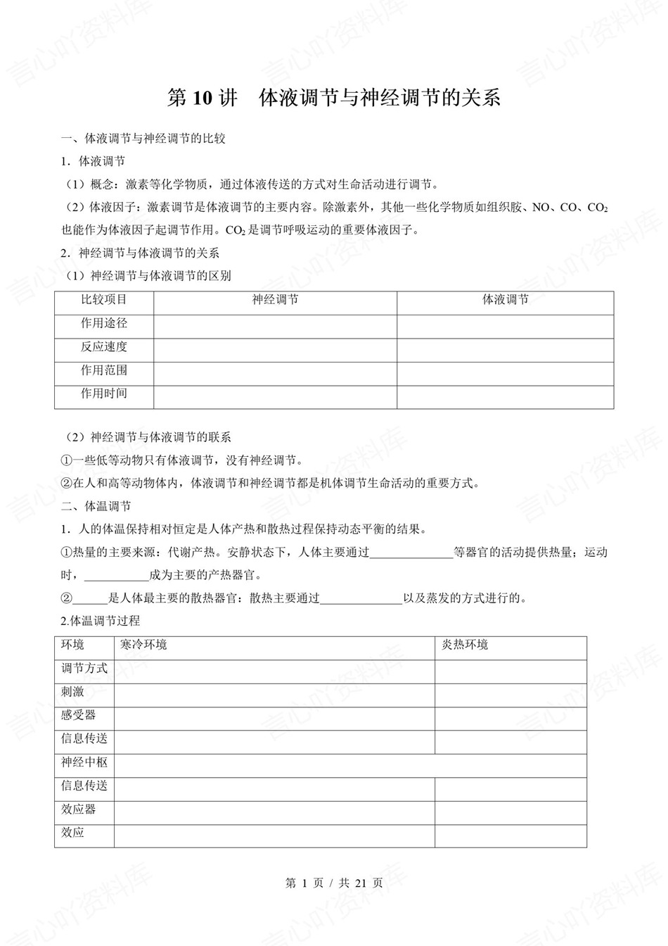 高中生物-新高二暑假衔接讲义人教版复习预习归纳讲练插图同步讲义专项7