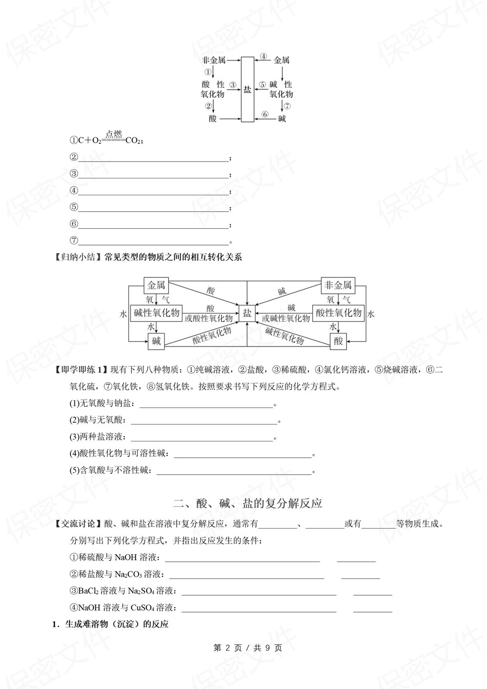 高中化学-新高一暑假衔接讲义苏教版复习预习归纳讲练插图同步讲义专项2