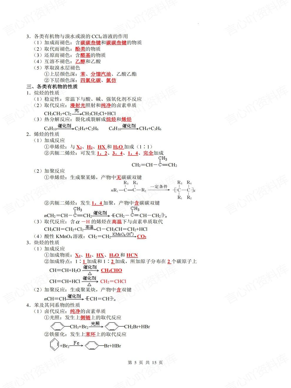 高中化学-有机化学核心考点汇总专项知识归纳总结插图高中化学4
