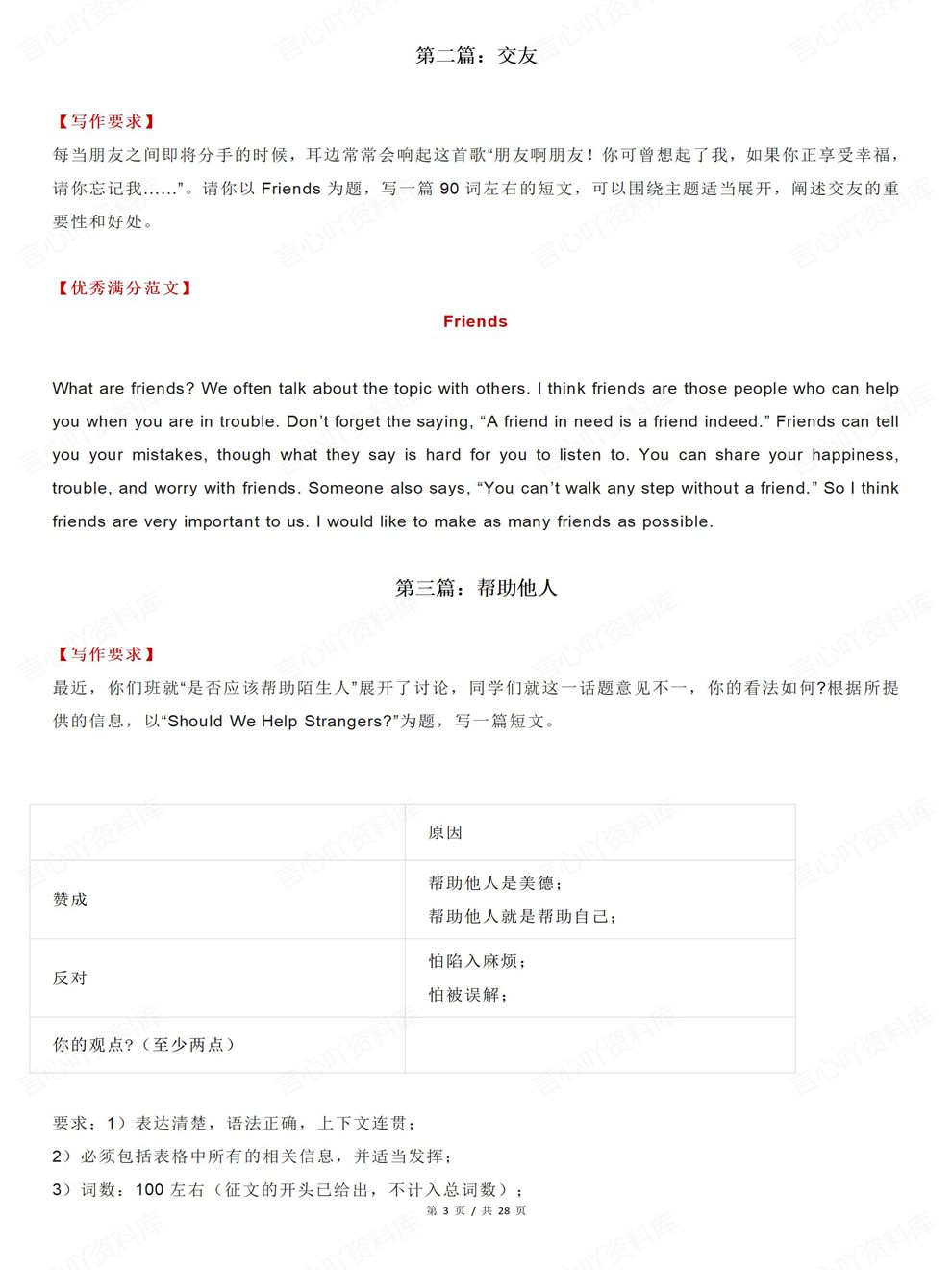 高中英语-考前作文30主题30篇优秀作文高考写作专项归纳插图高中英语3