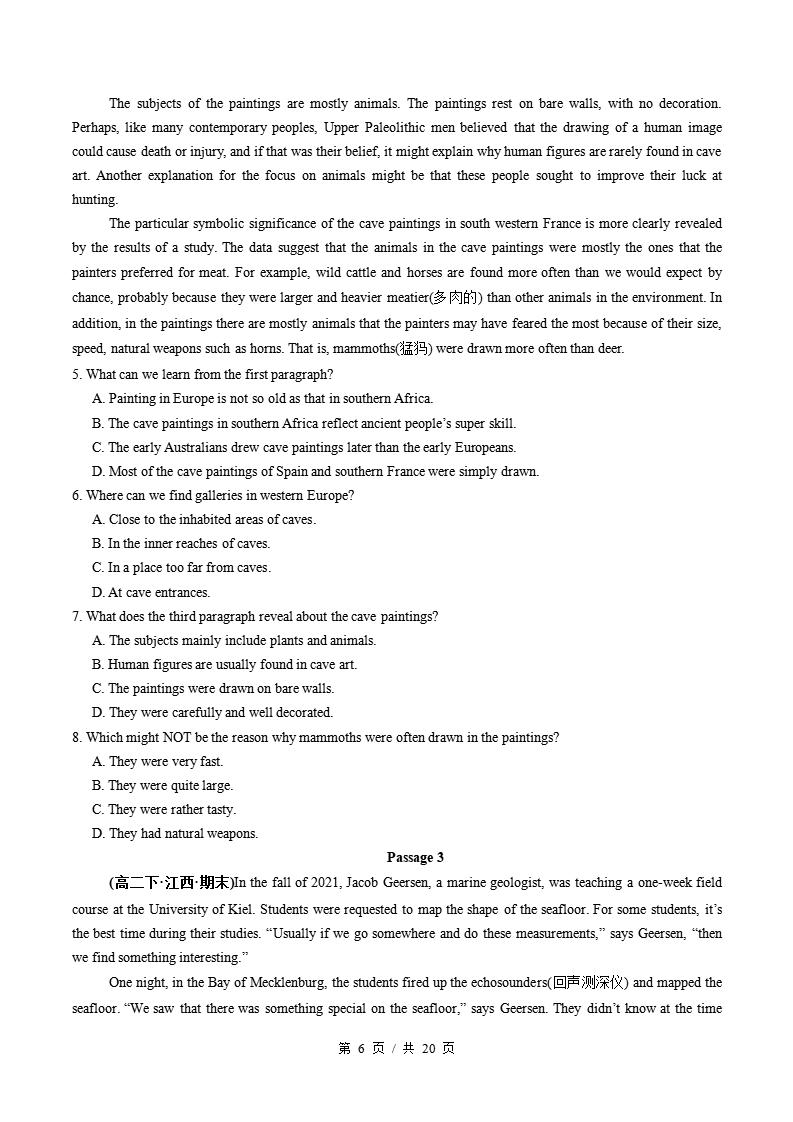 英语-高2下学期末真题汇编 专题02 阅读理解（说明文）（二）原卷试卷答案解析题型考点考试复习插图真题汇编专项5