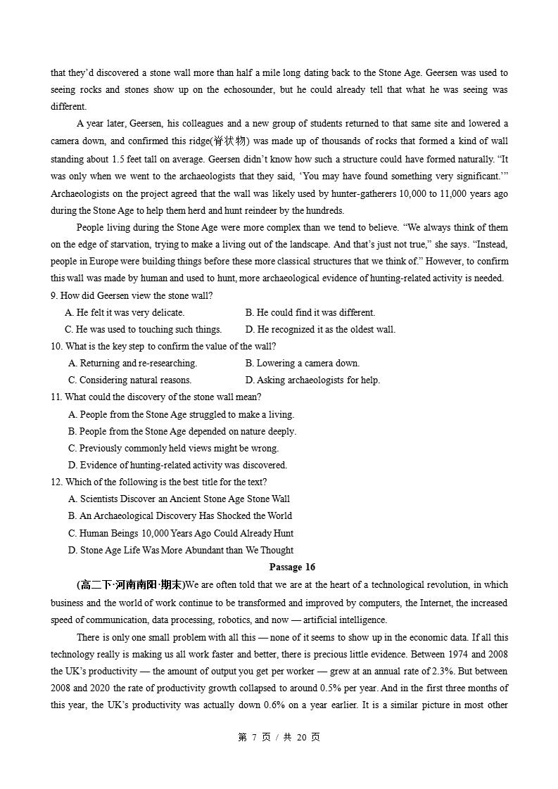 英语-高2下学期末真题汇编 专题02 阅读理解（说明文）（二）原卷试卷答案解析题型考点考试复习插图真题汇编专项6