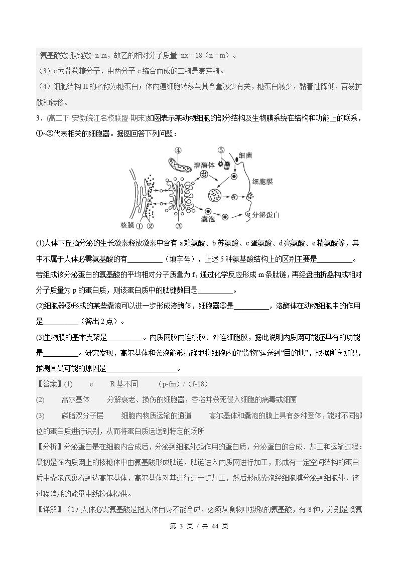 生物-高2下学期末真题汇编 非选择题规范练原卷试卷答案解析题型考点考试复习插图真题汇编专项6