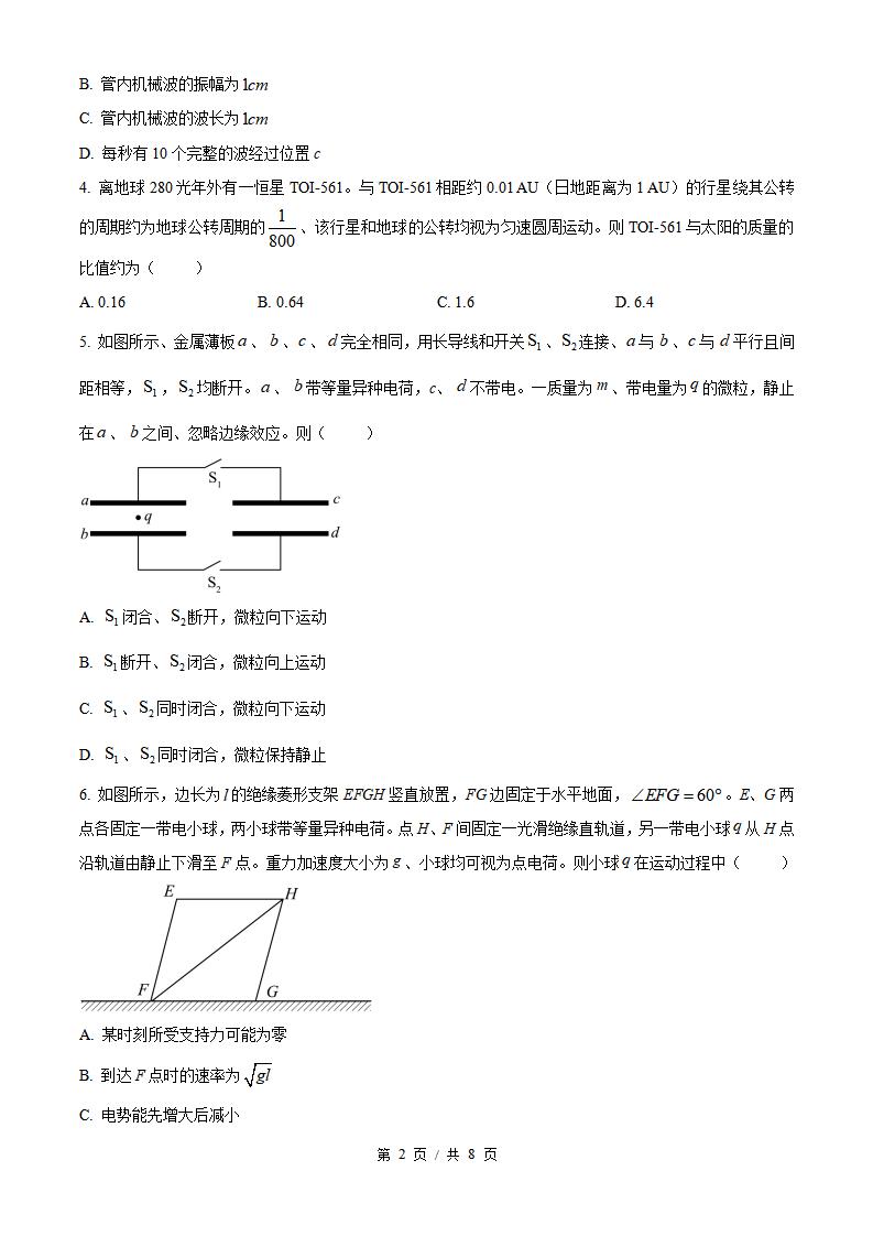 2026年高考物理四川卷真题试卷答案省科解析插图历年高考真题1
