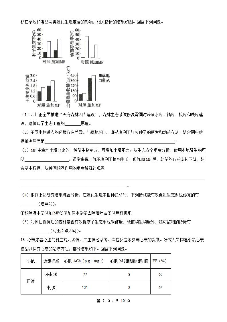 2026年高考生物四川卷真题试卷答案省科解析插图历年高考真题4