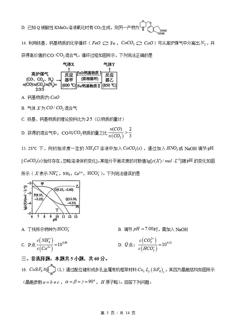2026年高考化学山东卷真题试卷答案省科解析插图历年高考真题3 2026年高考化学山东卷真题试卷答案省科解析插图历年高考真题3