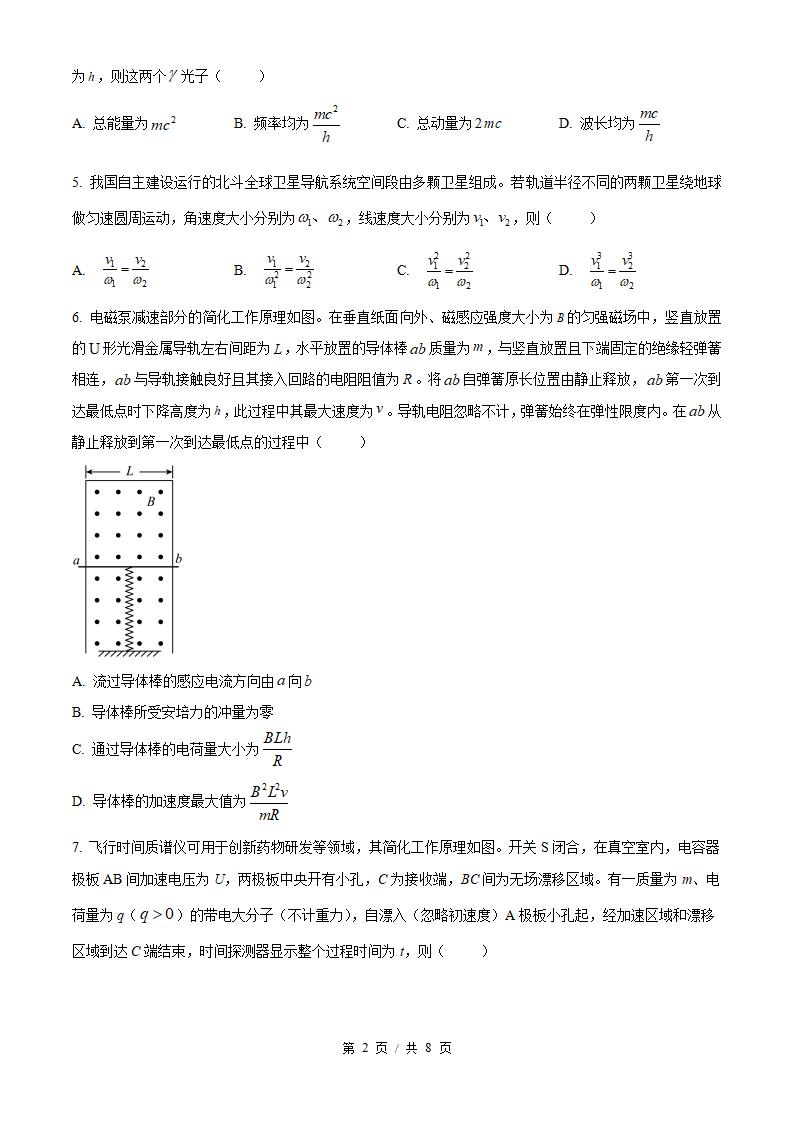 2026年高考物理陕西卷真题试卷答案省科解析插图历年高考真题1