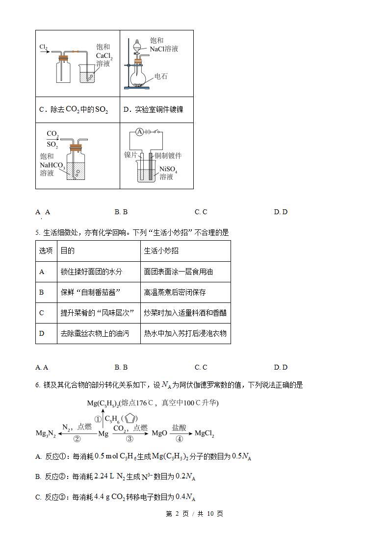 2026年高考化学吉林卷真题试卷答案省科解析插图历年高考真题1