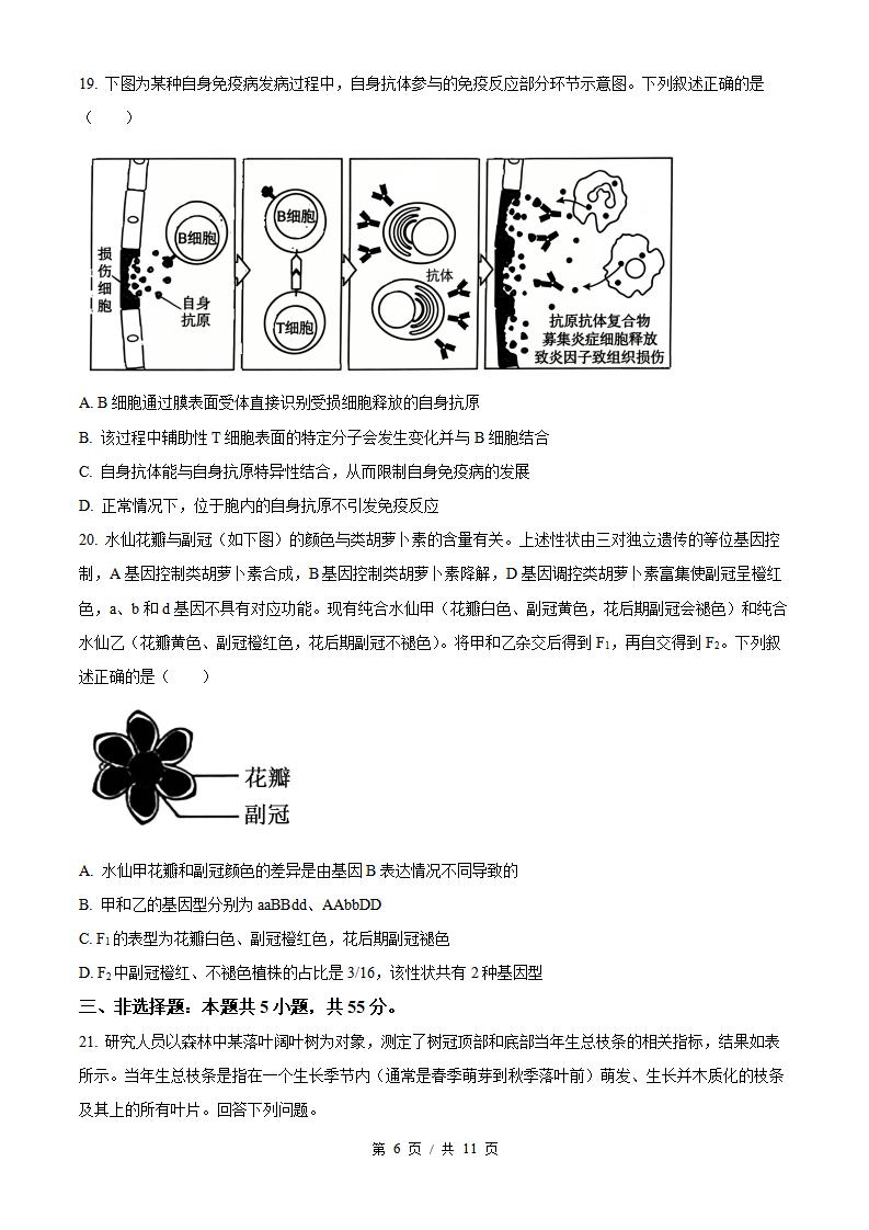 2026年高考生物内蒙古卷真题试卷答案省科解析插图历年高考真题3