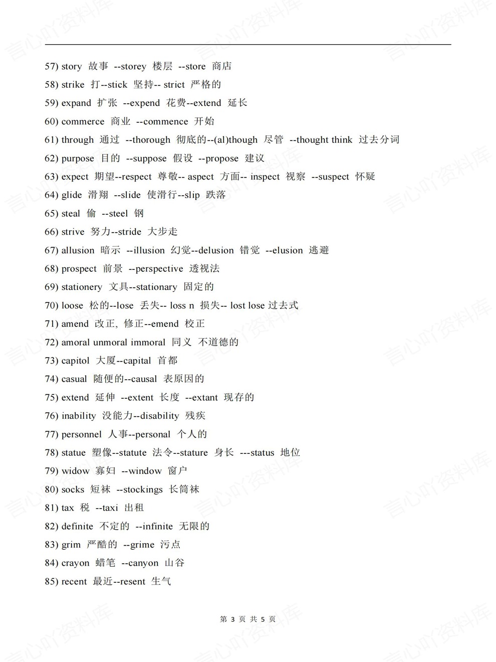高中英语-易混易错140组常见混淆归纳单词汇总插图高中英语3