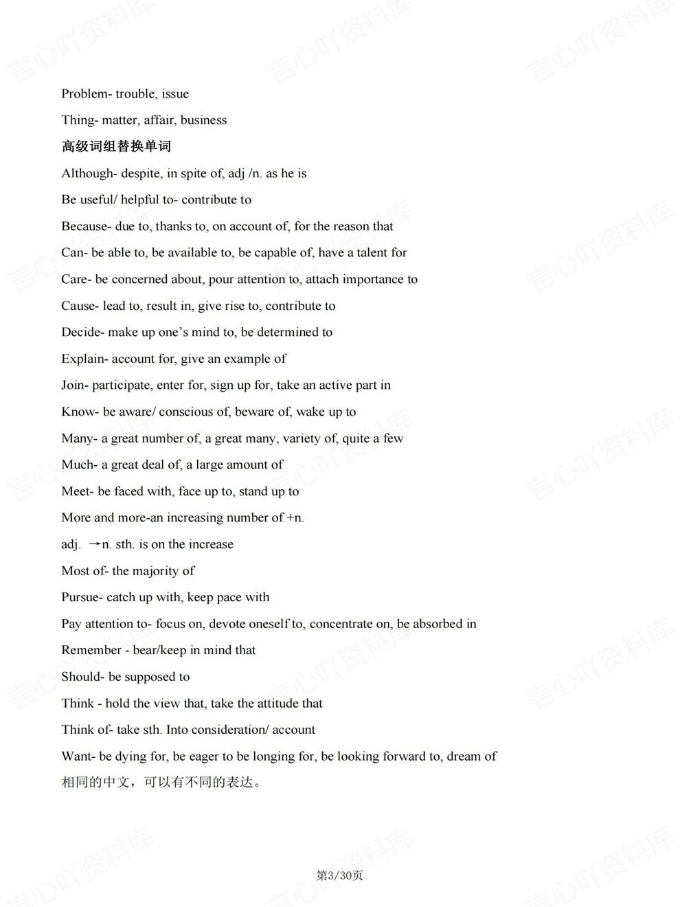 高中英语-作文范文专项板块复习归纳素材总结插图高中英语3