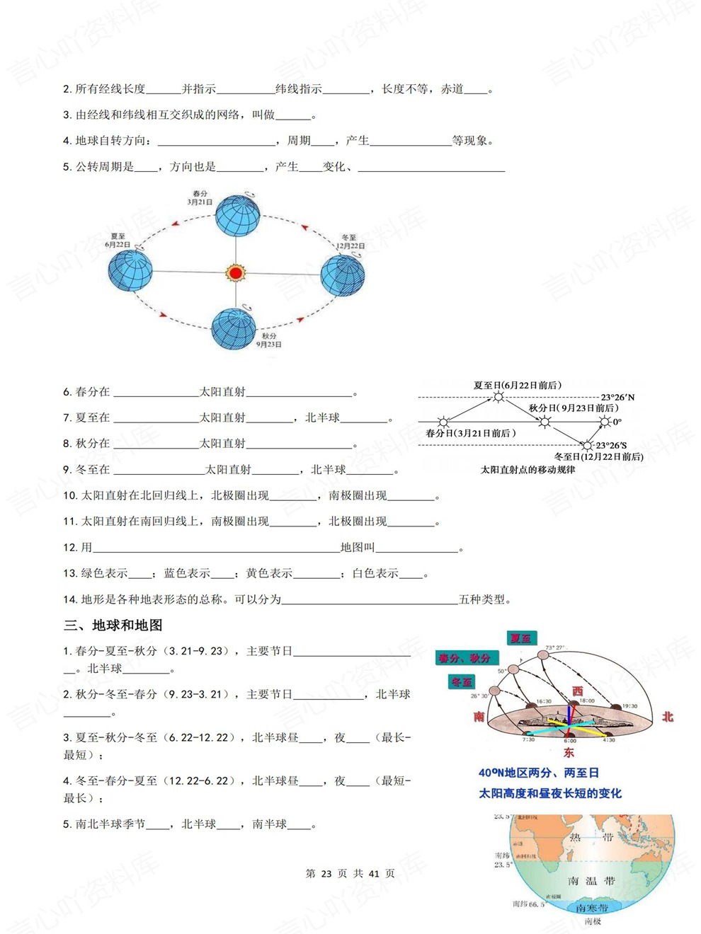 初中地理-会考复习重点必记红线内容考前专项知识归纳插图初中地理6