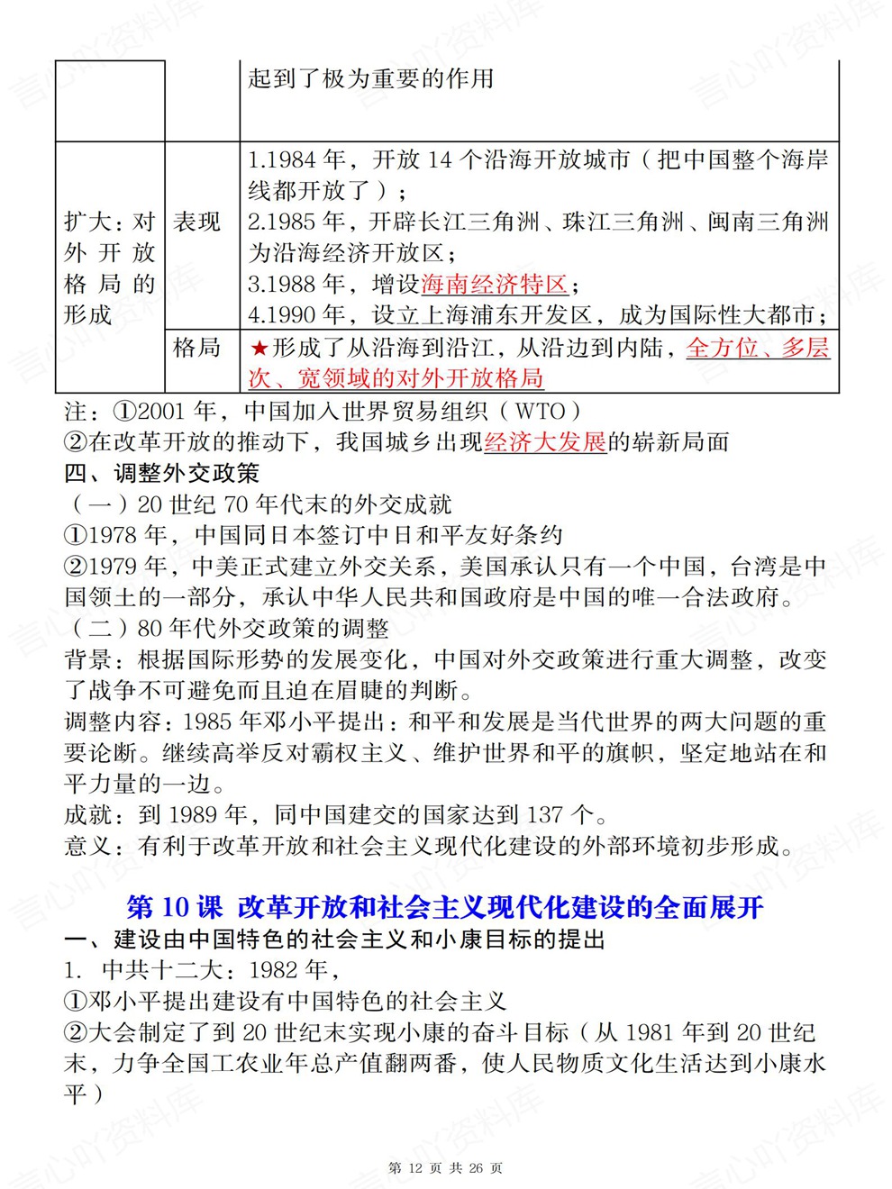 初中历史-八年级下全册单元重点内容归纳新教材初二下册插图初中历史7