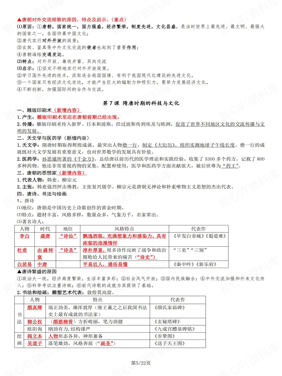 初中历史-七年级下单元核心考点精炼新教材初一下册插图初中历史4
