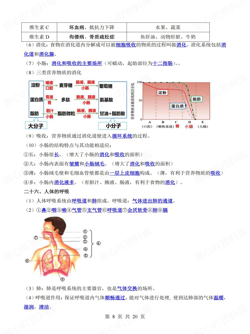 初中生物-中考复习61大类清单归纳考前专项梳理归纳插图初中生物5